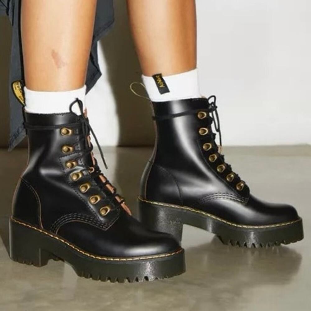 Dr. Martens Leona Platform Lace-Up Boots
